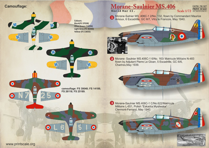 1:72 Aircraft Ixo-Altaya MORANE-SAULNIER MS 406 _50 FRANCE 