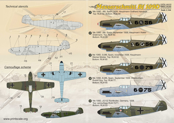 Peddinghaus-Decals 1/72 1787 Bf 109 E-4 c III/NJG1 Deutschland 1940 