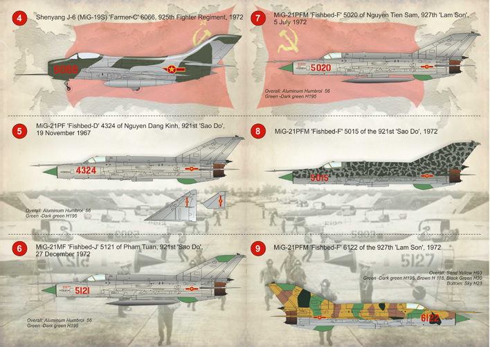 Print Scale Decals 1/48 MIKOYAN MiG-19 & MIKOYAN MiG-21 ARAB AIR FORCES Part 2 