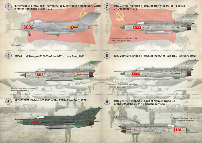 Print Scale Decals 1/48 MIKOYAN MiG-19 & MIKOYAN MiG-21 ARAB AIR FORCES Part 2