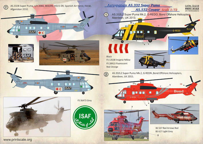 Visible tormenta Comprimido modelsUA > DECALS 1:72 > Aerospatiale AS.332 Super Puma / AS.532 Cougar  1:72 Print Scale 72218