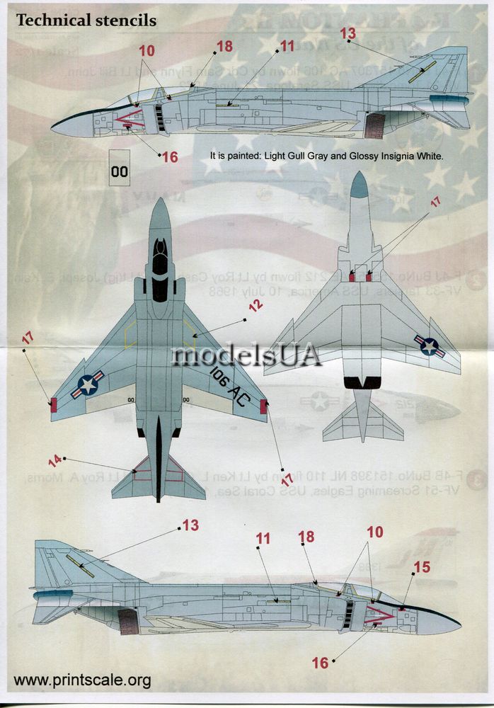 modelsUA > DECALS 1:72 > Phantom F-4 NAVY (part I) 1:72 Print Scale 72265