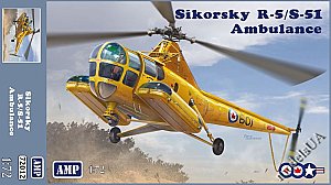 Sikorsky R-5 / S-51 USAF ambulance RCA, USAF, RAF 1:72 AMP 72012