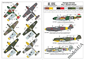 Messerschmitt Bf 109E "Foreign Service Aces", Pt.2 - Hungary, Slovakia, Bulgaria, Romania, Croatia 1:144 Armory AR14307