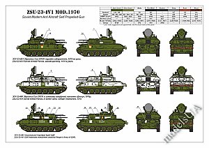 ZSU-23-4V1 Shilka mod.1970, Soviet AA SPG 1:72 ARMORY AR72443