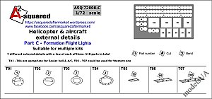 Helicopter & Aircraft external details. Part C – Formation Flight lights 1/72 A-Squared 72008c