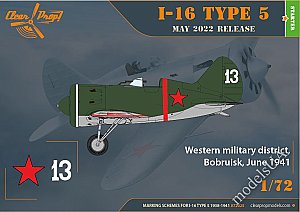 Polikarpov I-16 type 5 (1938-1941) 1:72 Clearpropmodels CP72025