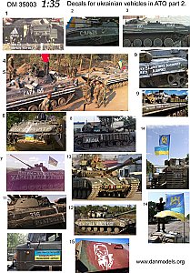 ATO 2014-15 Decal Dan Models 35007 Signs on Military Vehicles of Ukraine 1/35