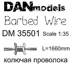 barbed wire 1660mm set #1 1:35 DANmodels 35501