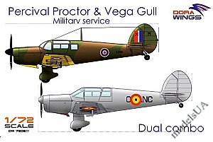 Percival Proctor & Vega Gull (2 in 1) 1:72 DORA Wings 7202-D