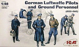 German Luftwaffe Pilots and Ground Personnel (1939-1945) - 1/48 ICM 48082