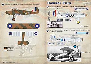 Hawker Fury 1/72 Print Scale 72093