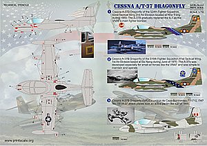 Cessna A/T-37 Dragonfly 1/72 Print Scale 72111