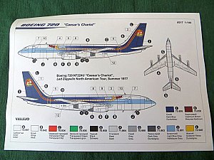Boeing 720 "Caesar’s Chariot" Led Zeppelin 1:144 Roden 317