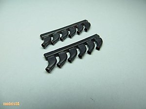 REXx 32041 Exhaust pipes Airplane P-51 B,C,D without fairing Tamiya model 1/32 