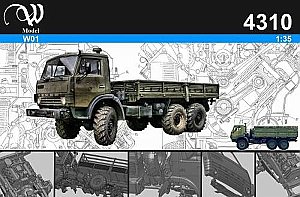 Kamaz-4310/43101 russian military off-road truck 1/35 W-Models 3501