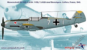 MESSERSCHMITT Bf 109 E-3 WWII fighter 1:48 Wingsy Kits 48008