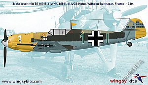MESSERSCHMITT Bf 109 E-4 WWII fighter 1:48 Wingsy Kits 48010