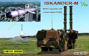 Iskander-M 9P78-1 launcher with cruise missile  R-500 - 1/72 ZZ Modell 72018