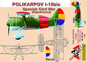 Polikarpov I-15 bis Spanish Civil War (Republicans) 1/48 AMG 48327