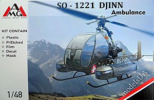 SO 1221 DJINN helicopter Ambulance (French-Algerian conflict) 1:48 AMG 48447