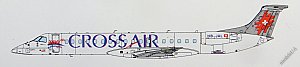 Embraer EMB-145LU (CrossAir HB-JAL, LuxAir Luxembourg LX-LGJ) 1:72 Amodel 72390