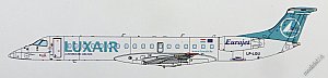 Embraer EMB-145LU (CrossAir HB-JAL, LuxAir Luxembourg LX-LGJ) 1:72 Amodel 72390