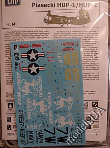 Piasecki HUP Retriever (H-25A Army Mule) HUP-1 HUP-2) American utility helicopter  with printed parts 1:48 AMP48014R