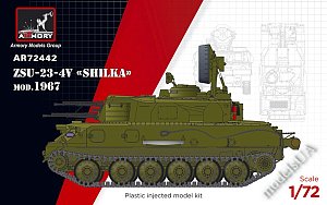 ZSU-23-4V Shilka mod.1967, Soviet AA SPG 1:72 ARMORY AR72442