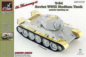 T-34 exterior detailing photo-etched 1/72 Armory ARPE7223