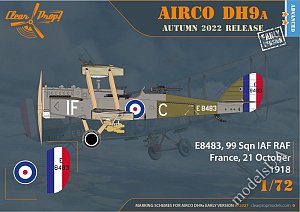 Airco DH.9a (early version) 1:72 Clearpropmodels CP72027