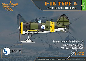 I-16 type 5 In Finnish Service 1/72 Clearpropmodels CP72048