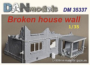 Broken house wall (gypsum, resin) 1:35 DANmodel 35337