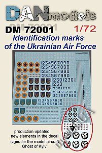 Ukrainian Air Force insignia, Ghost of Kyiv 2022 1:72 DANmodels 72001
