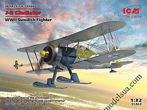J-8 Gladiator WWII Swedish fighter WWII 1/32 ICM 32044