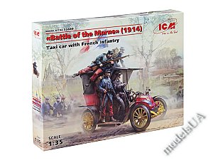 Taxi Car Renault w/French Infantry Battle of the Marne 1914 1:35 ICM 35660