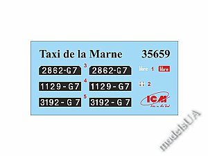Taxi Car Renault w/French Infantry Battle of the Marne 1914 1:35 ICM 35660