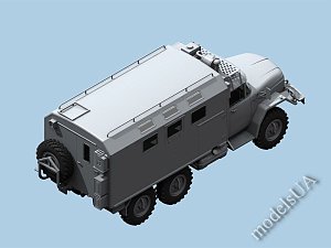 Chernobyl #1 radiation check point ZiL-131 KshM w/ five figures and cardboard stand  1/35 ICM 359...