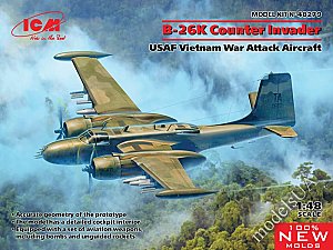 B-26K Counter Invader, USAF Vietnam War Attack Aircraft 1/48 ICM 48279