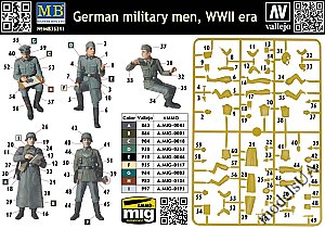 German military men,  WWII 1/35 Master Box 35211