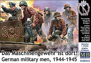 "German military men, 1944-1945. Das Maschinengewehr ist dort!" WWII 1/35 Master Box 35218
