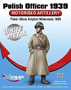 Polish motorized artillery officer 1939 (white metal) 1/35 MIRAGE 135001