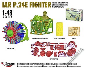PZL / IAR P.24E WWII Fighter The Royal Romanian Air Force (w/ 3D printed parts) 1:48 Mirage 481006