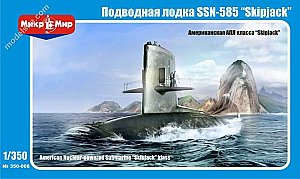 SSN-585 Skipjack american nuclear submarine 1:350 MikroMir 350-008
