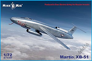 Martin XB-51 American trijet ground-attack aircraft 1/72 Mikromir 72-025