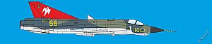 SAAB J35F Draken fighter-interceptor 1/72 Mikromir 72-027