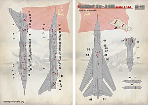 Sukhoi Su-24M Fencer technical stencils 1:48 Print Scale 48098