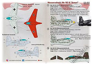 Messerschmitt ME-163 B Komet 1:48 Print Scale 48216