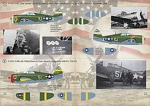 P-47D Thunderbolt Razorback Aces over Europe 1/72 Print Scale 72128