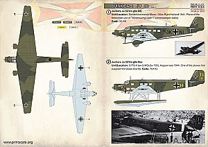 Print Scale Decals 1/72 JUNKERS Ju-52 German Transport & Ambulance Part 3